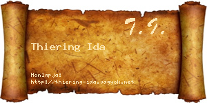 Thiering Ida névjegykártya